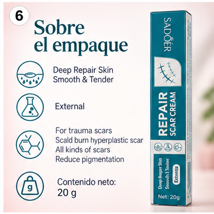 Crema Reparadora de Cicatrices SADOER